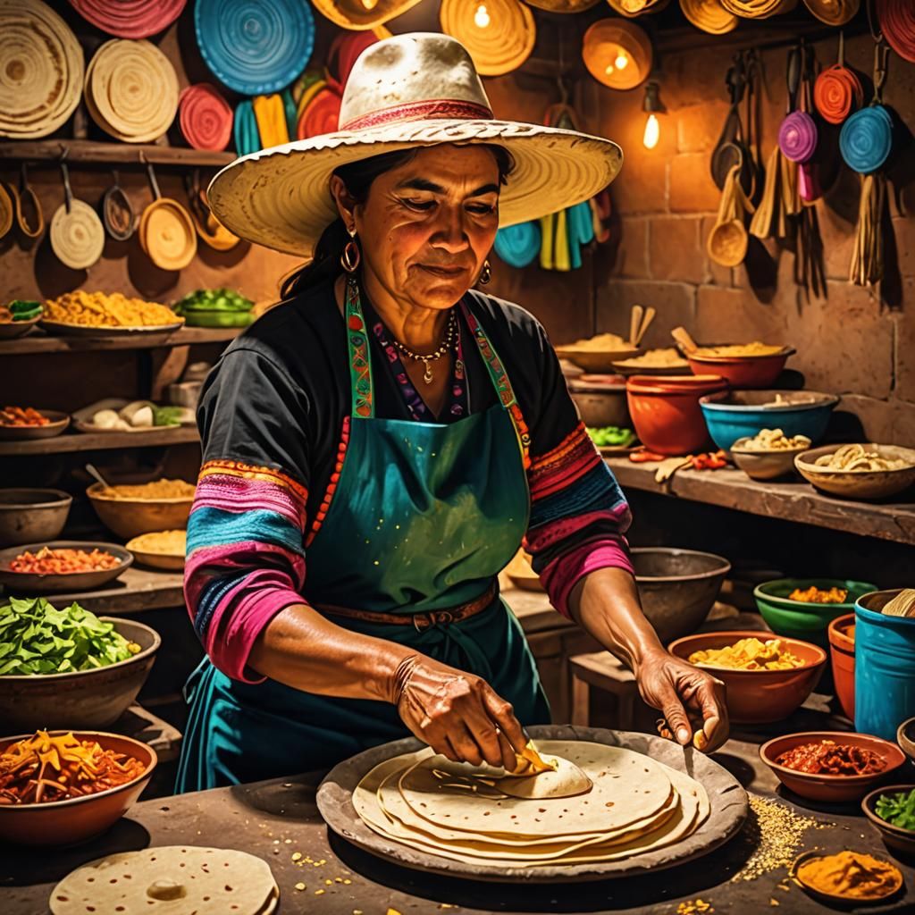making tortillas  by @RoadClown