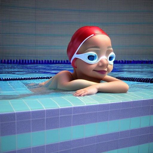 the girl at the public swimming pool is staring at me