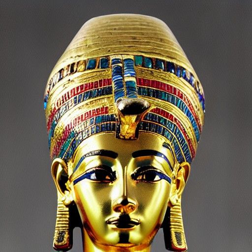 Ancient Egyptian jewelled gold headdress