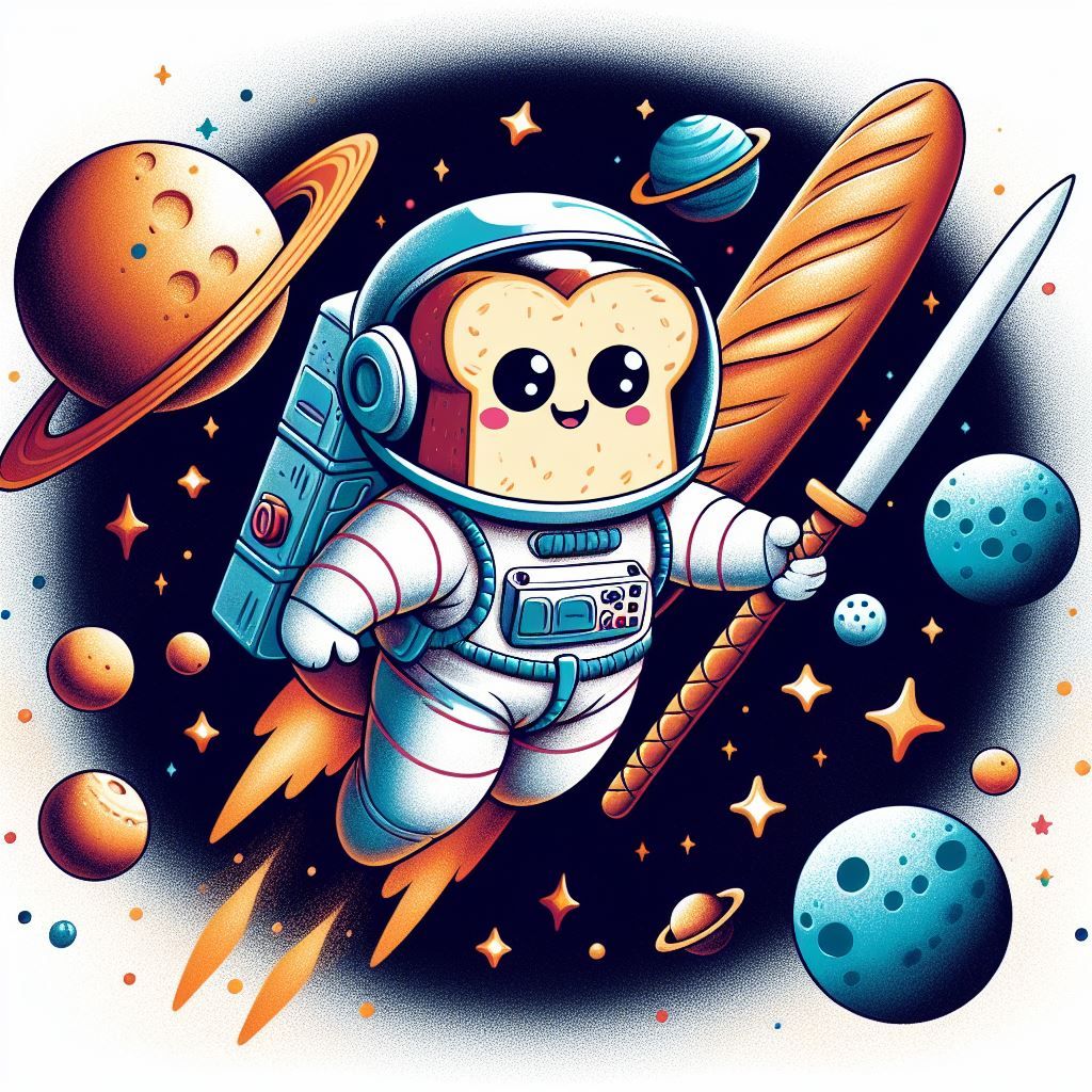 Breadstronaut, buns in space