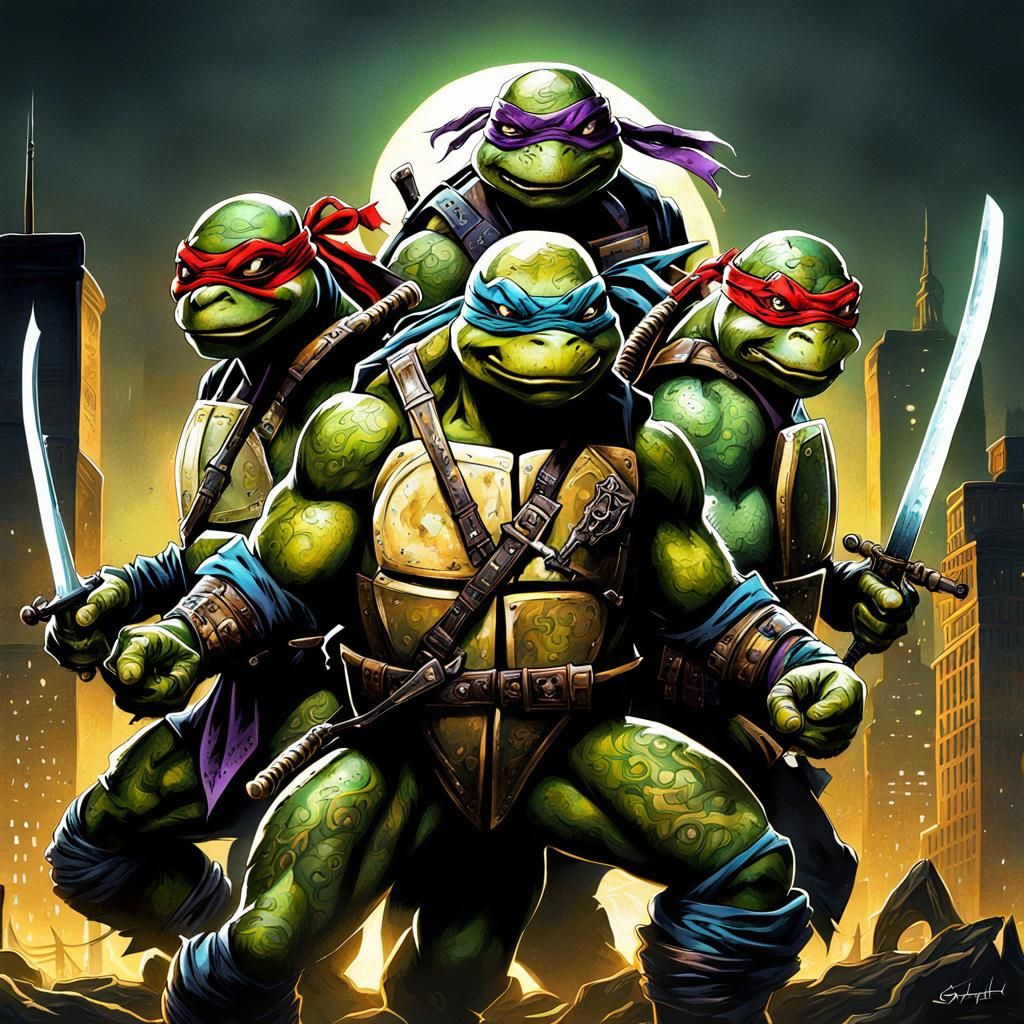 Gothic Teenage Mutant Ninja Turtles - AI Generated Artwork - NightCafe ...