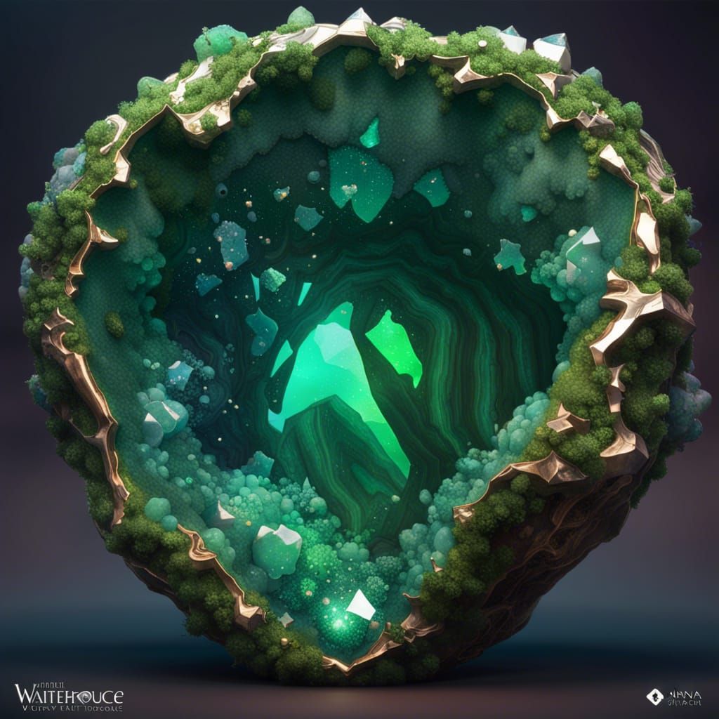 Emerald Geode - AI Generated Artwork - NightCafe Creator