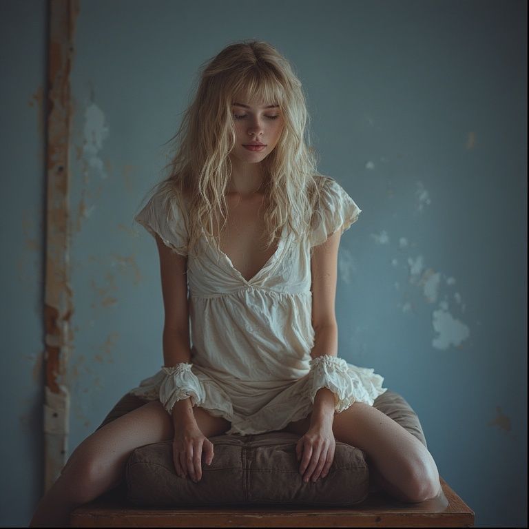 Sitting on a cushion