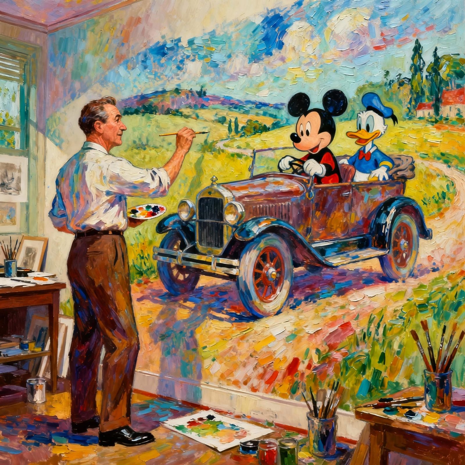 Making Magic Quest, Day 7: Magical Artists, This Disney Artist watches and smiles as his art comes to life