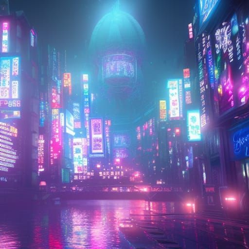 Neons Light Tokyo - Ai Generated Artwork - Nightcafe Creator