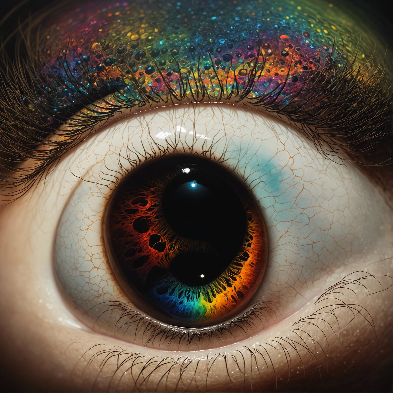 Psychedelic Rainbow Eyeball 8K By John Martin, Asher Brown Durand - AI ...