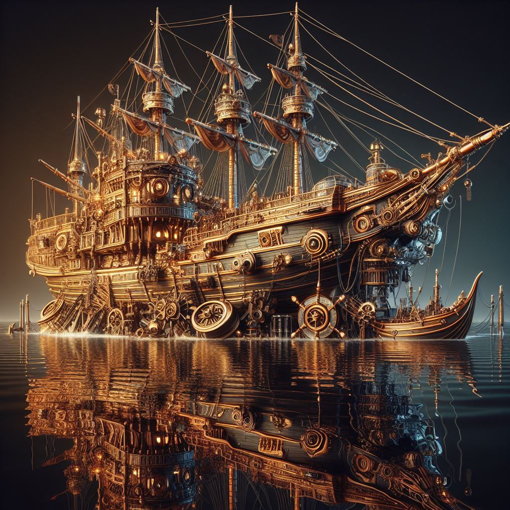 Steampunk boat