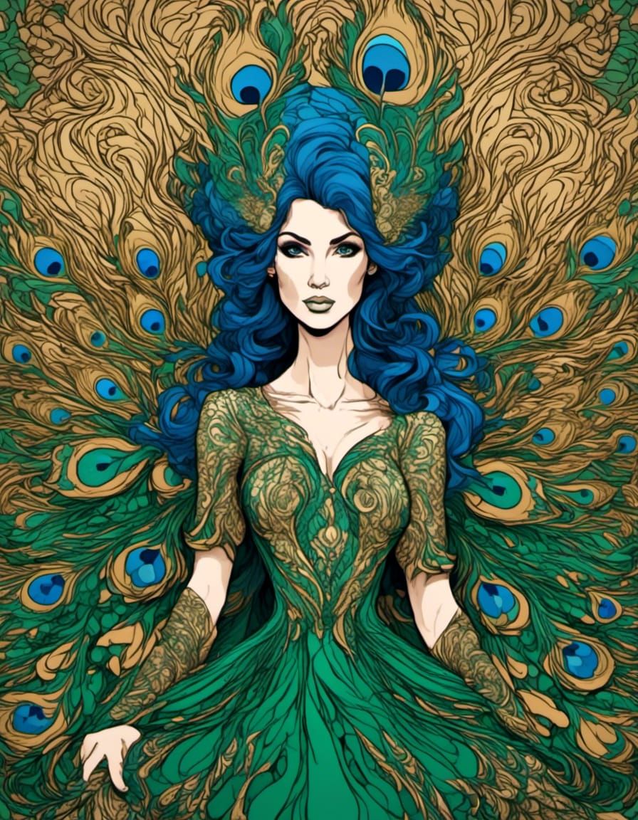 peacock <lora:Selective Color Art:1.0> 