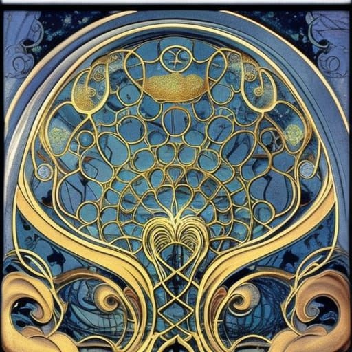 Cosmic bubbles. art nouveau rococo architecture