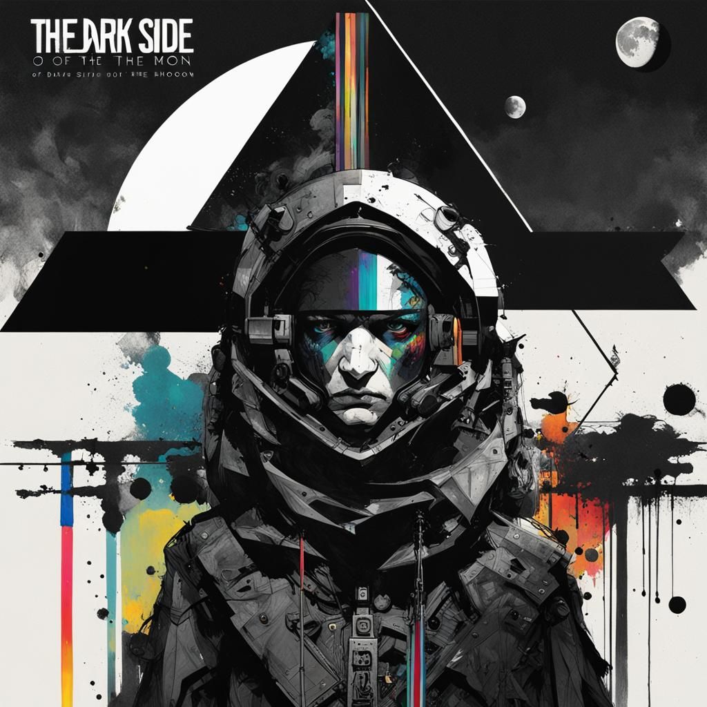 Dark Side of The Moon Inkpunk Character Concept Art