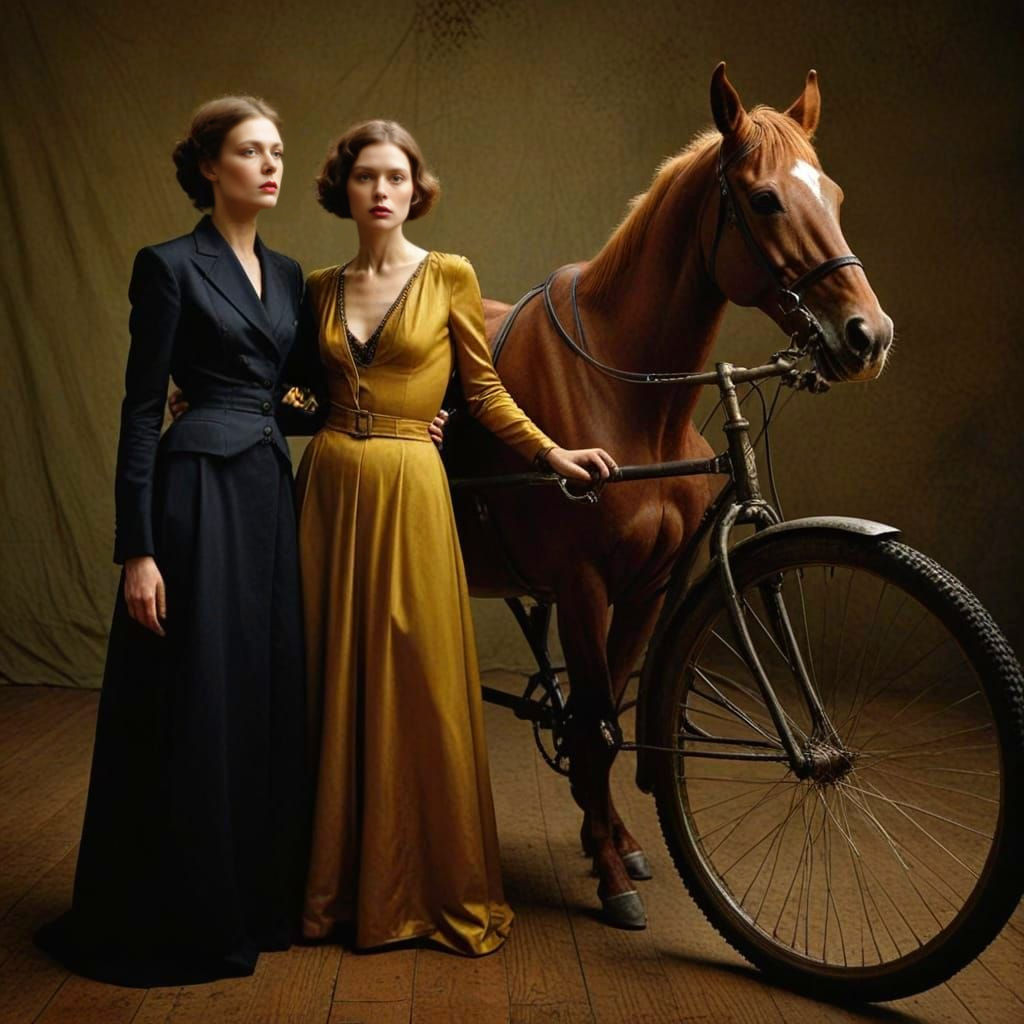 Ethereal Portrait of a Mysterious Woman in Intense Colors