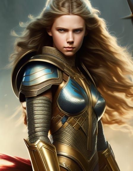 Warrior girl - AI Generated Artwork - NightCafe Creator