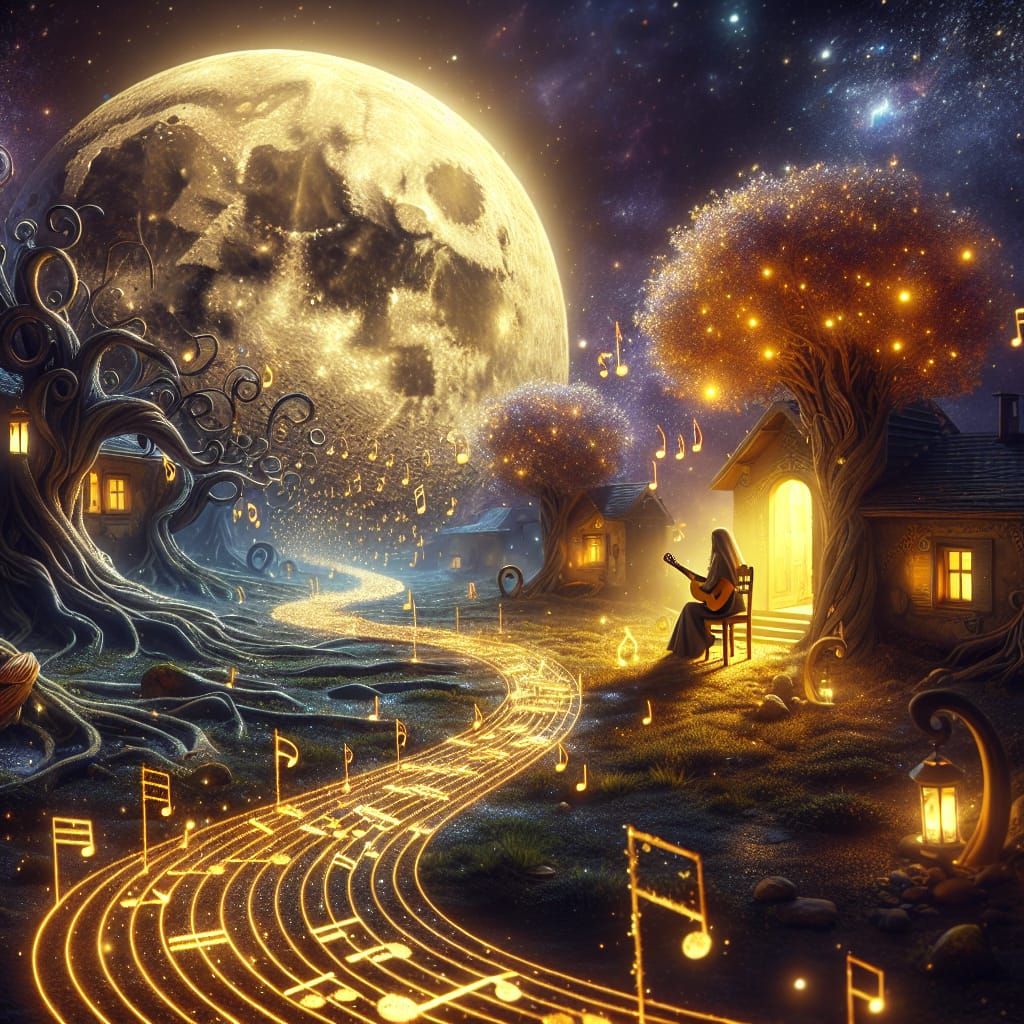 Fantasy Music Store Crafted from the Moon