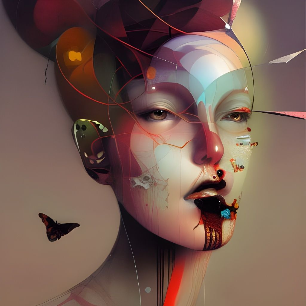 Surreal Portraits of Girls with Circuitry and Paper-Mache