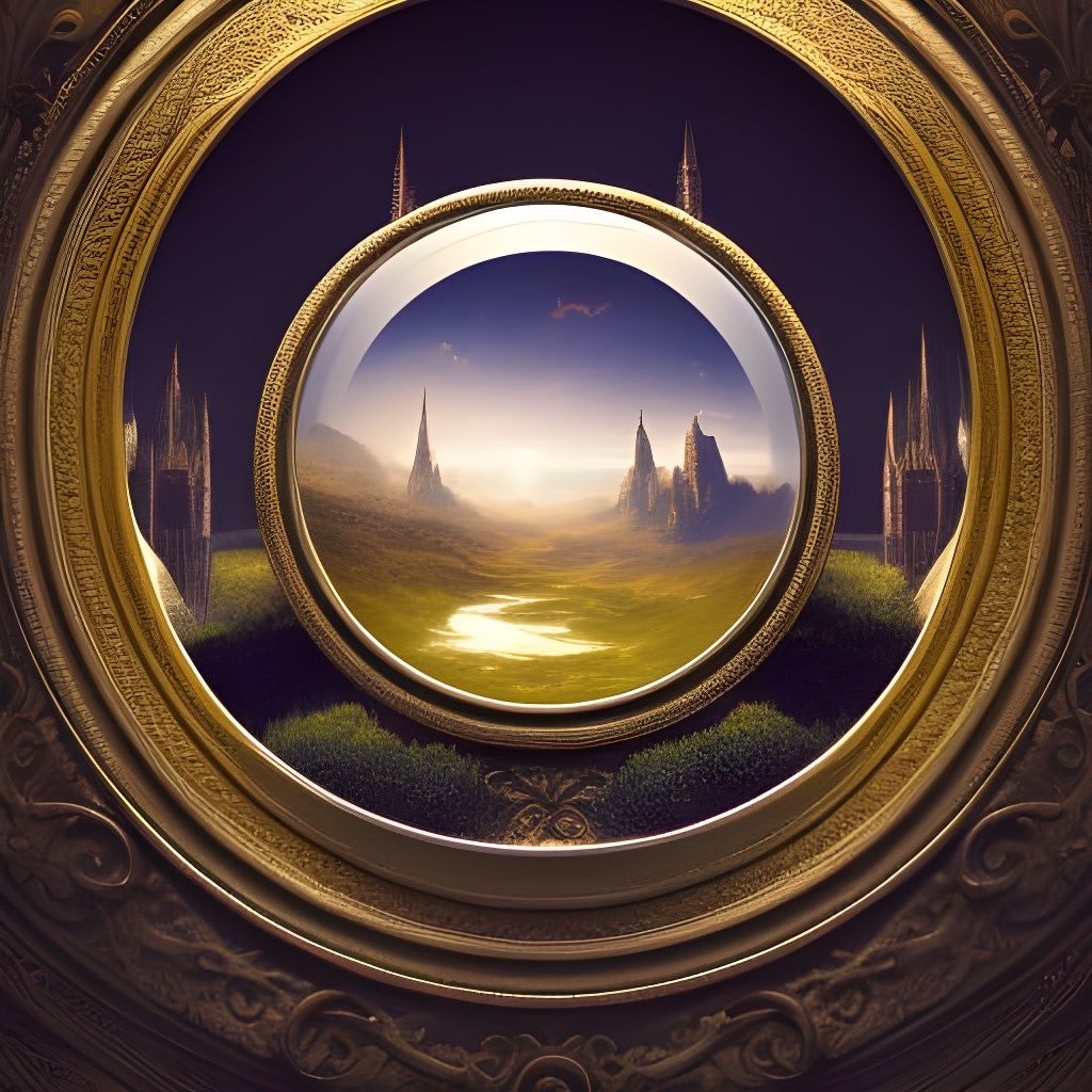 world in round mirror - AI Generated Artwork - NightCafe Creator