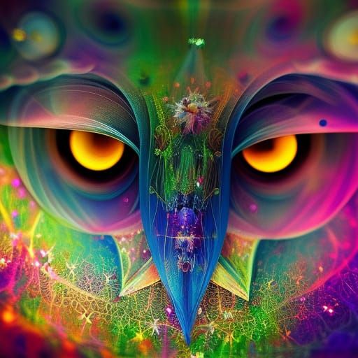 Cosmic owl - AI Generated Artwork - NightCafe Creator