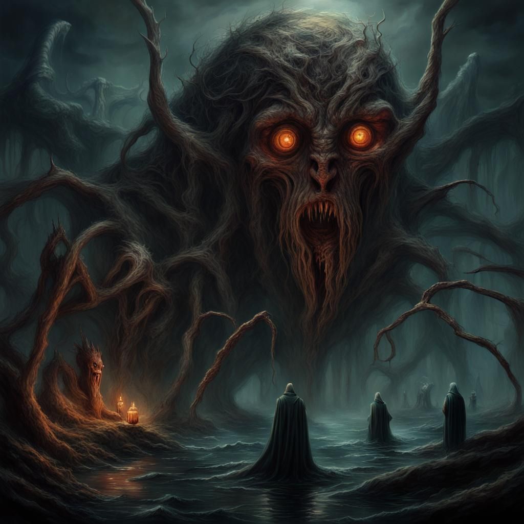 Among these nightmarish inhabitants of the abyss, creatures of legend ...