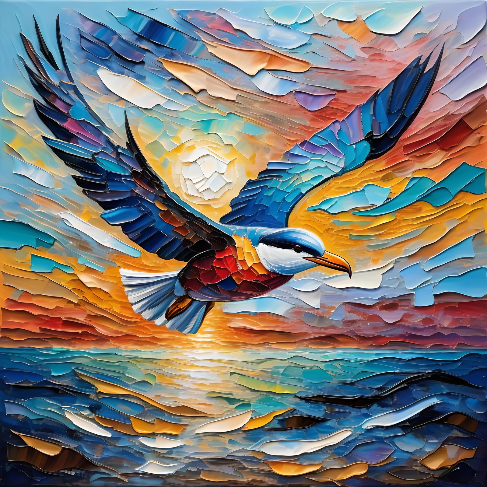 Seabird in Flight  by @Helix