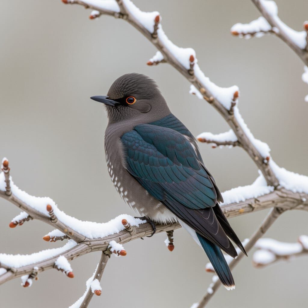 Majestic Snowy Owl in Miniature Terrarium