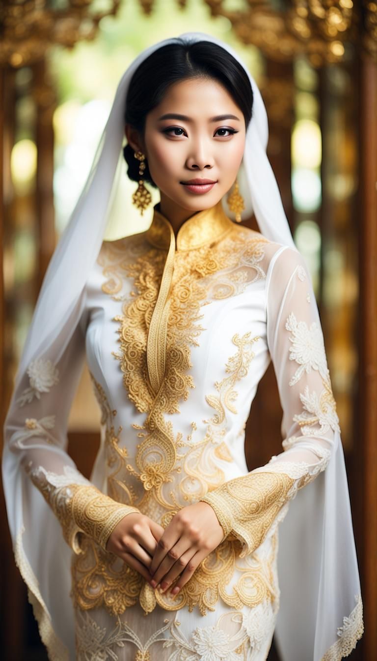 White kebaya clearance wedding