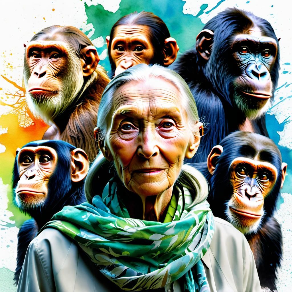 Primatological Researcher Jane Goodall  by @Nixick