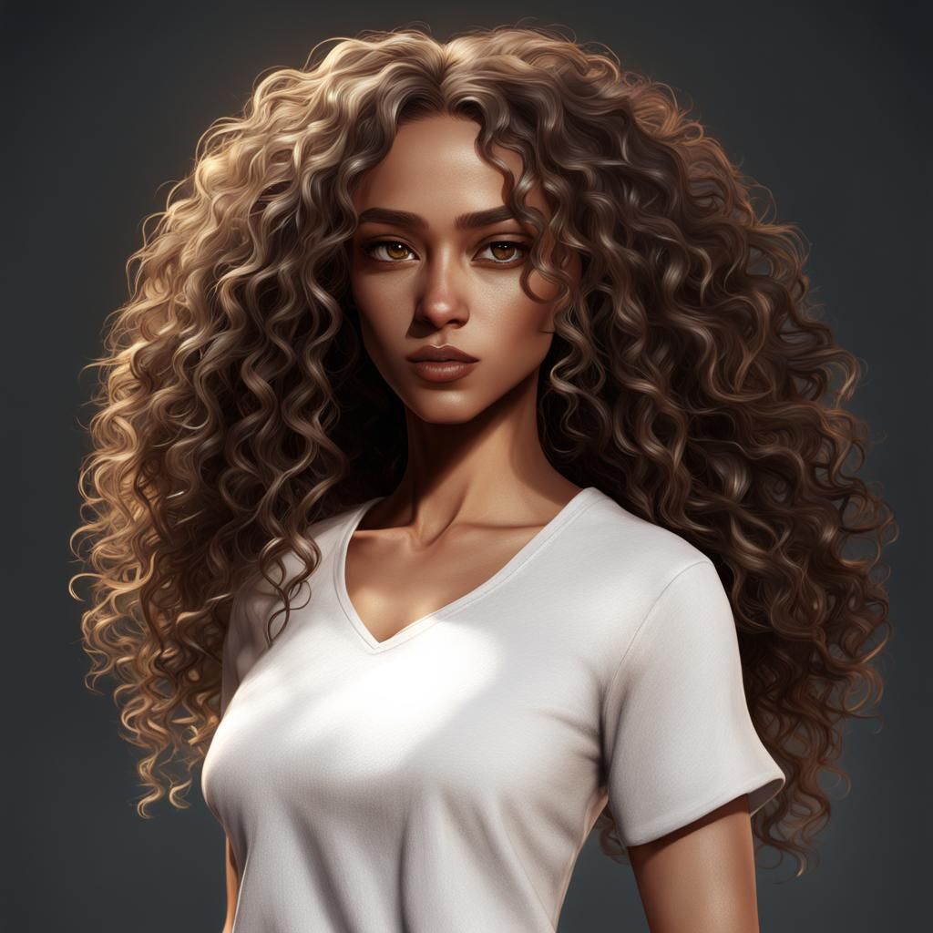 <lora:FreeRain:1.0> young sade. hazel eyes. long curly hair....