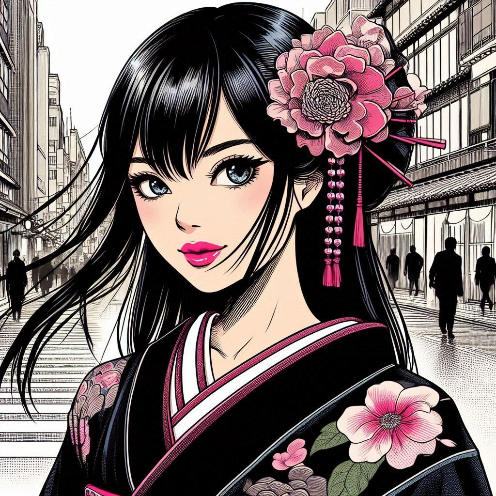 Japanese girl - comic book
