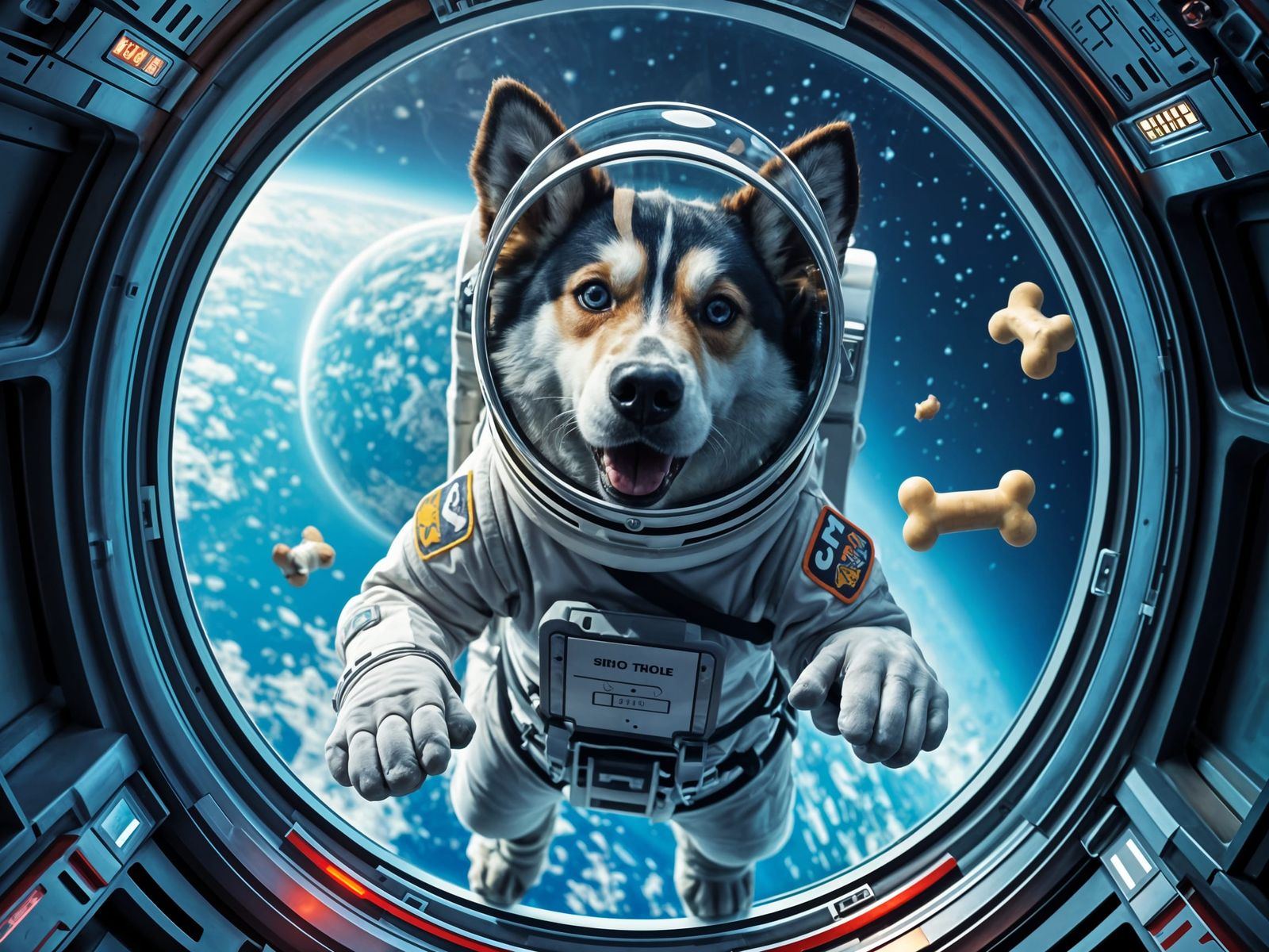A husky astronaut  by @Berserk89