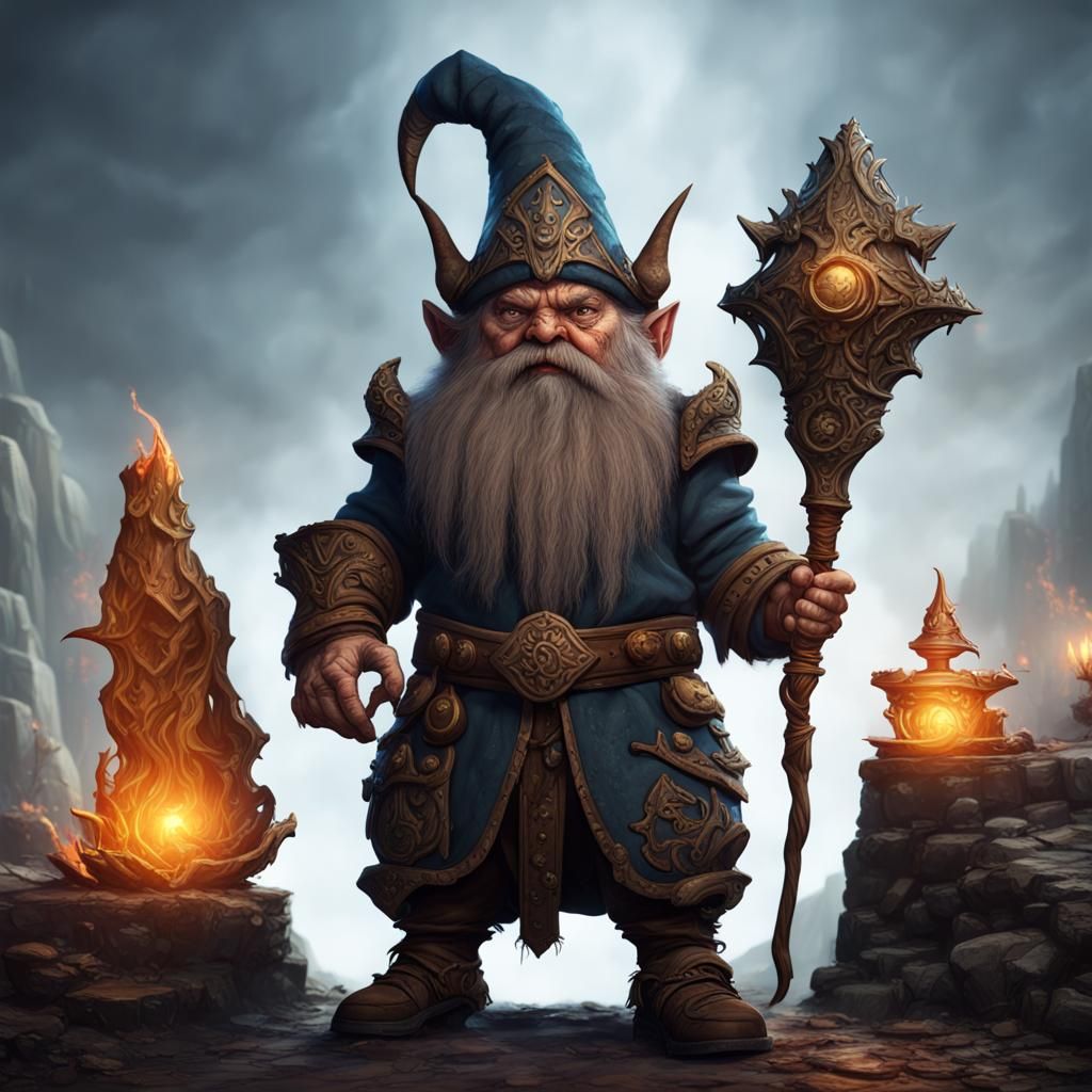 Serious dwarf sorcerer - AI Generated Artwork - NightCafe Creator