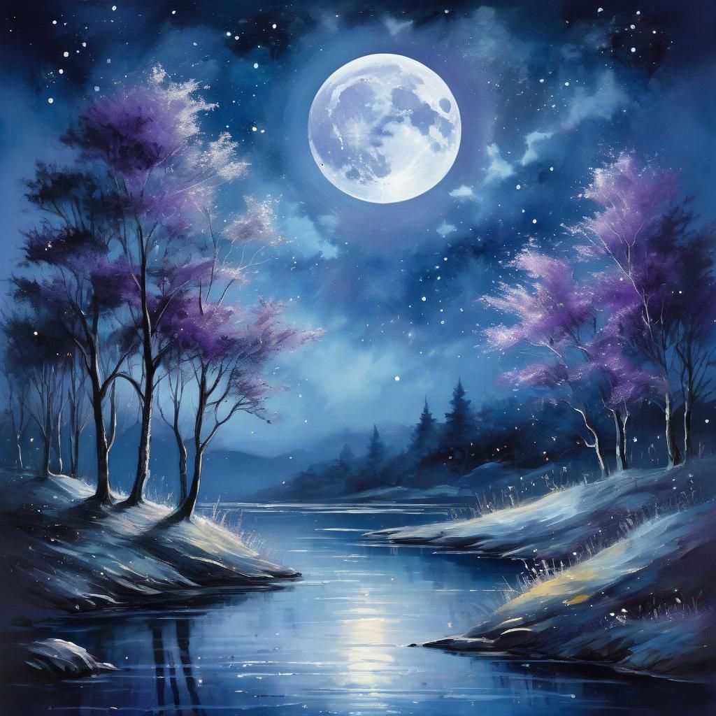 A serene, enchanted moonlit evening.  by @Suz