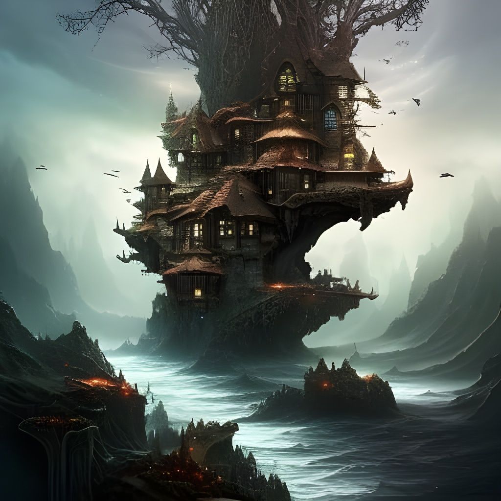 Treehouse by the sea | #treehousegang - AI Generated Artwork ...