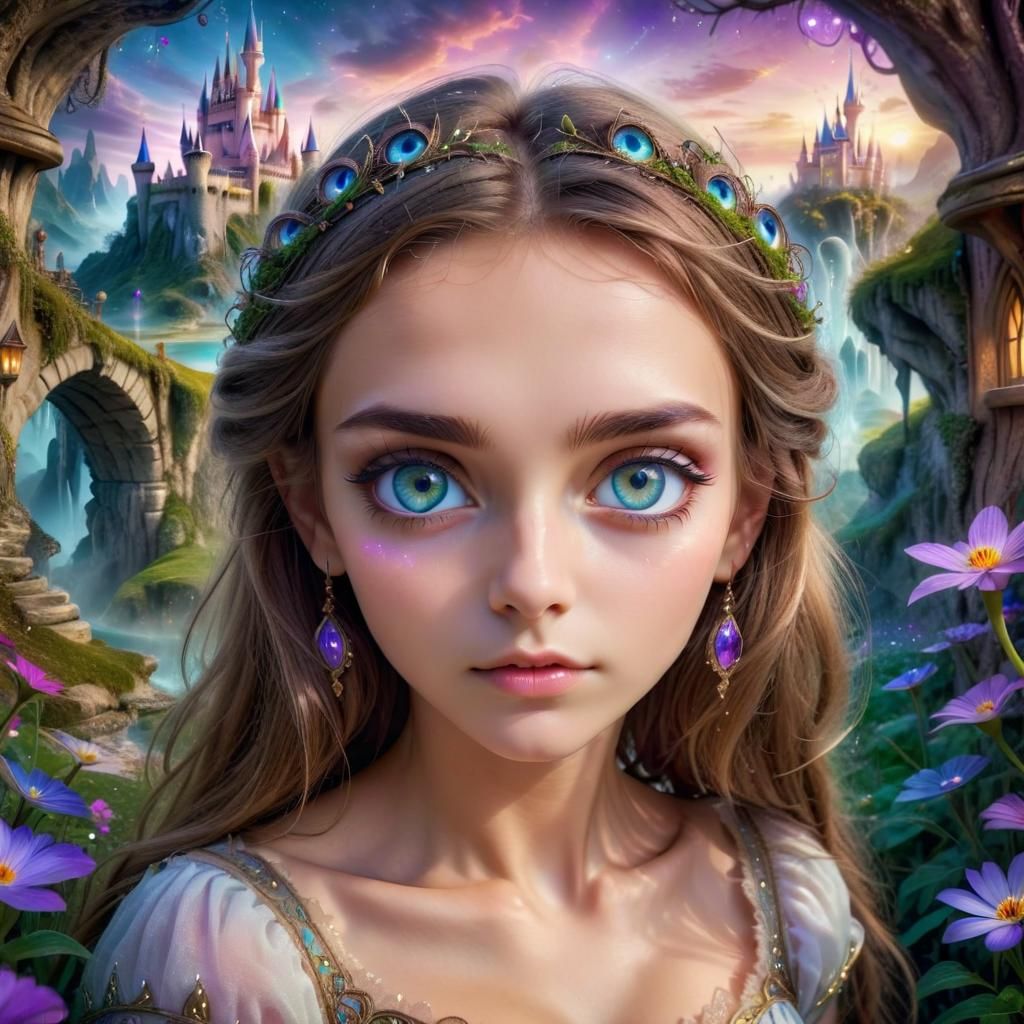 A Pair Of Beautiful Dreamy Eyes In An Enchanting Magical Land; Captured ...