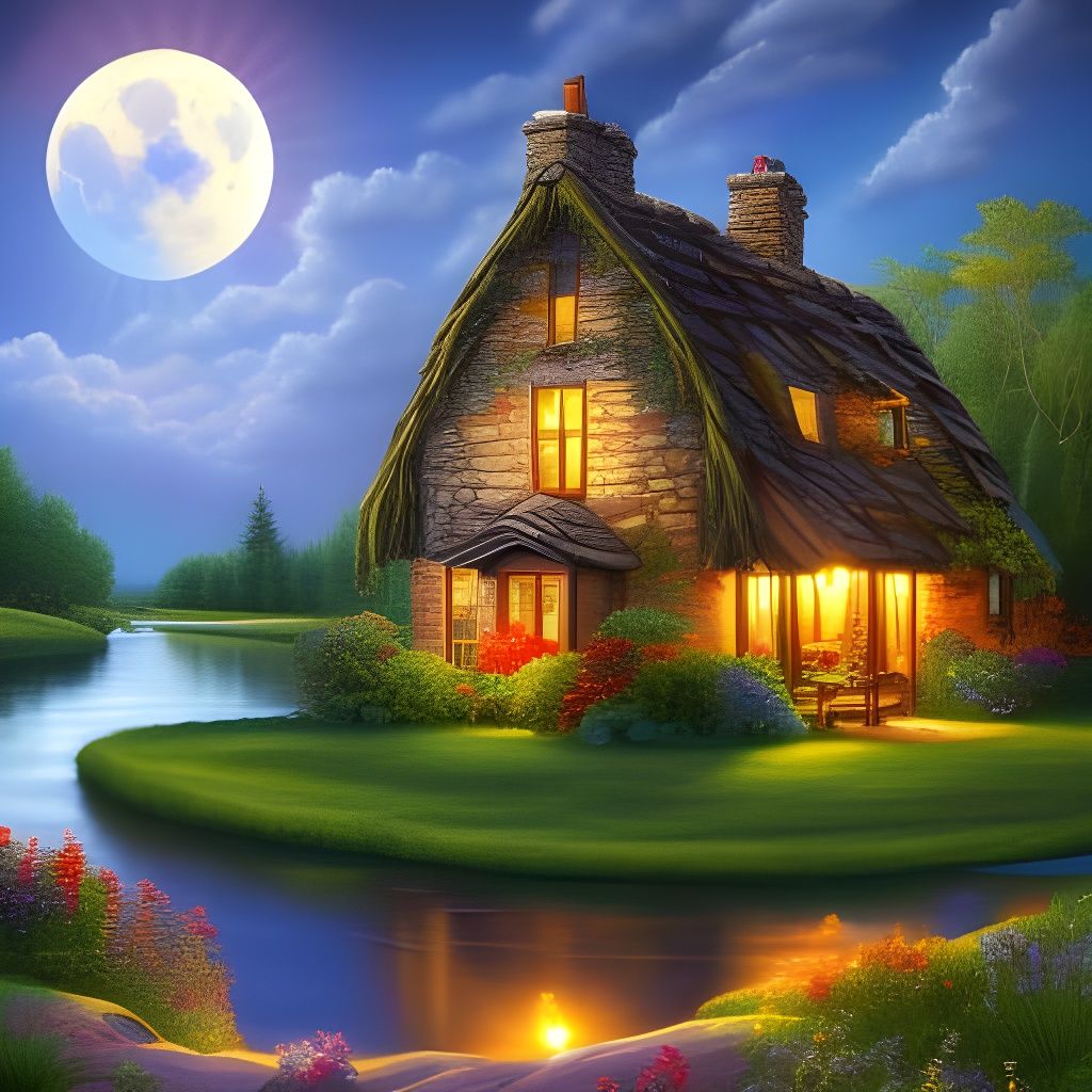 A cozy cabin and a good book 📖 with a water view   by @Sharonjoy