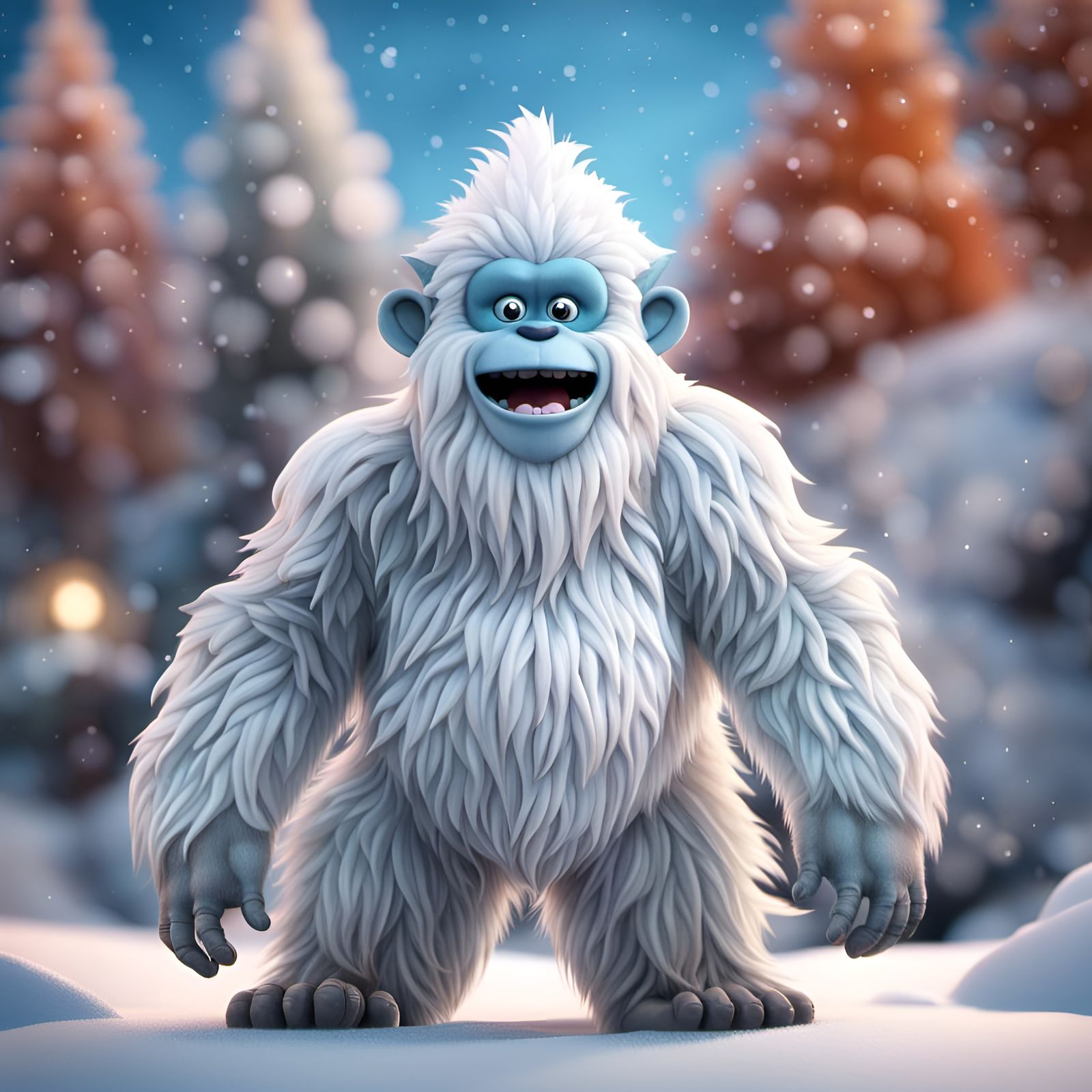 Yeti Winter Portrait - AI Generated Artwork - NightCafe Creator