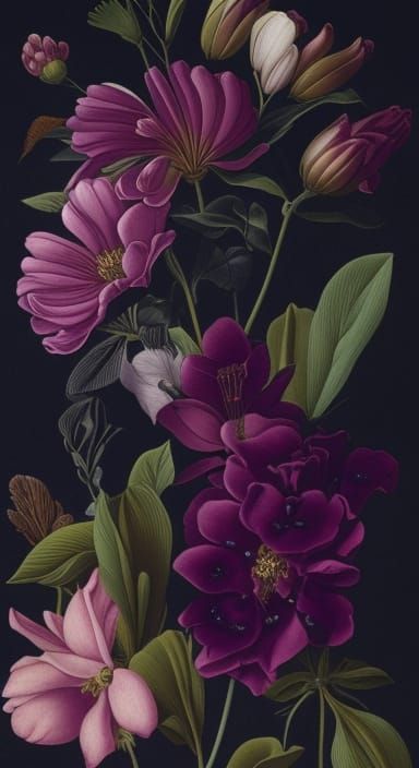 Victorian botanical illustration 