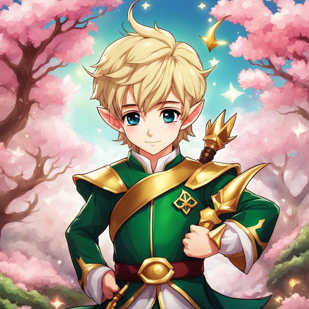 Elf Prince, Kawaii, anime, chibi, disney, cartoon - AI Generated Artwork -  NightCafe Creator