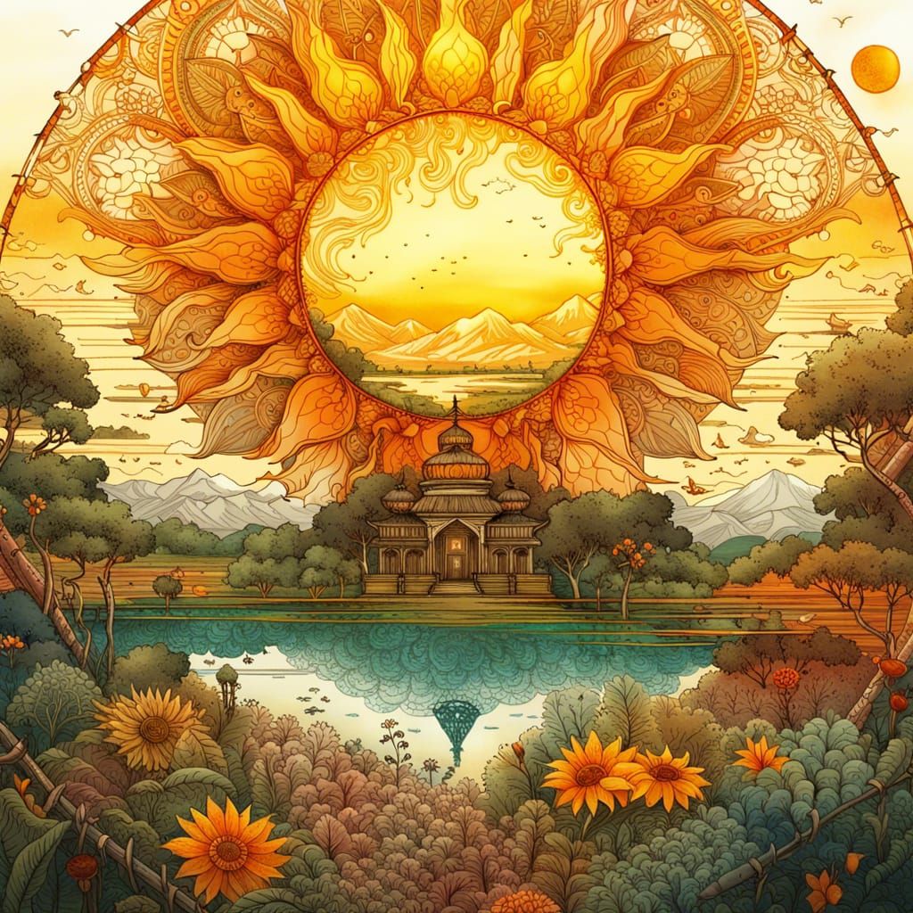 Sunflower Mandala  by @kauri