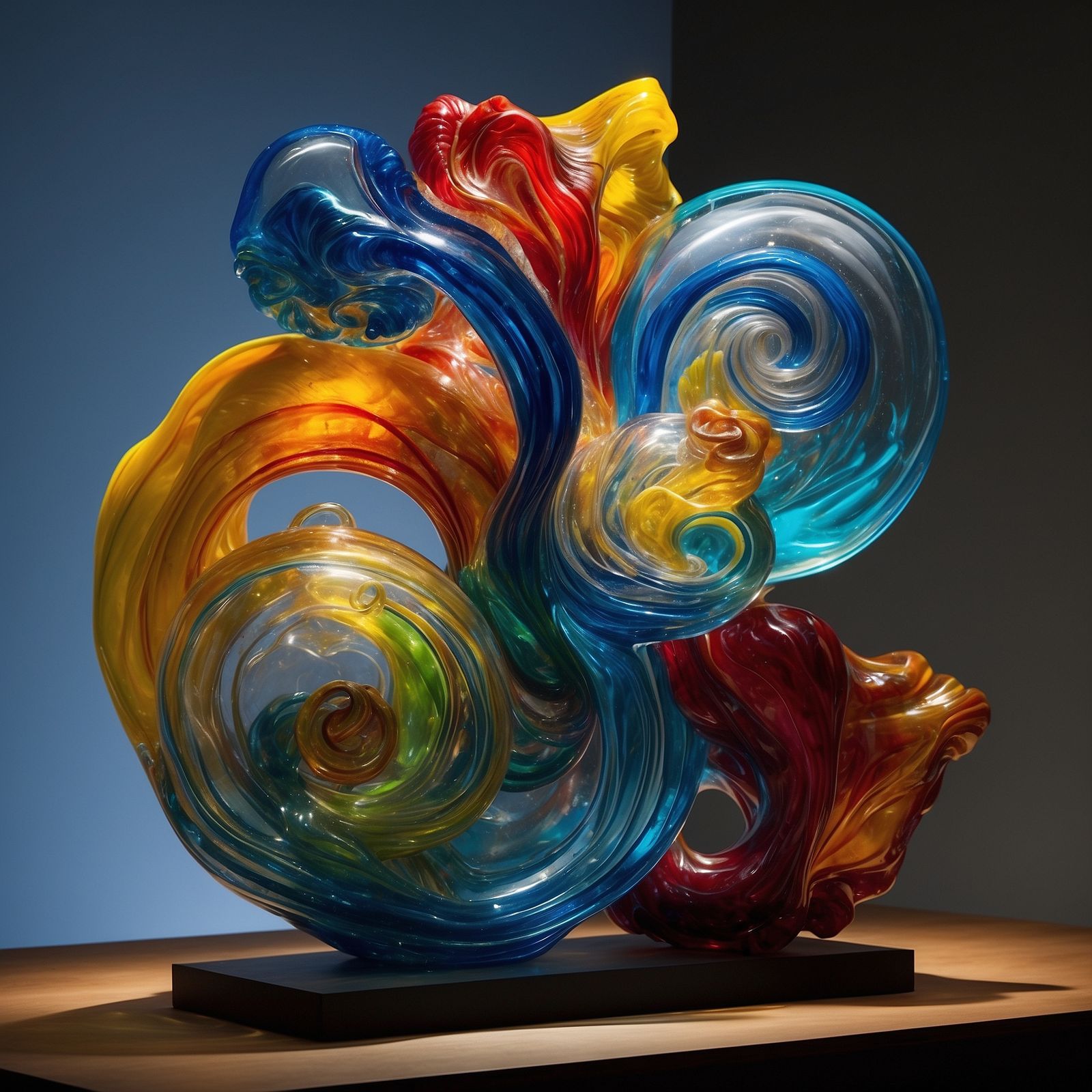 A Symphony in Glass: Swirling Colors Captured in Light