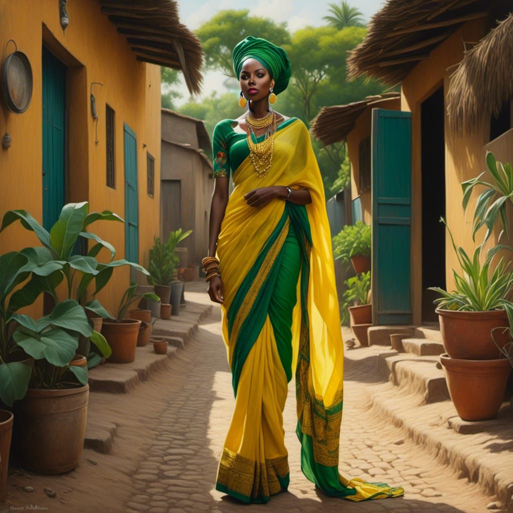 <lora:AfricanWomanStyle:1.0> 