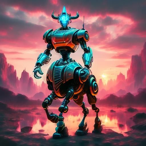 <lora:Centaur start imager:1.0>  (Robotic Centaur) Centaur , sunset cityscape , futuristic 