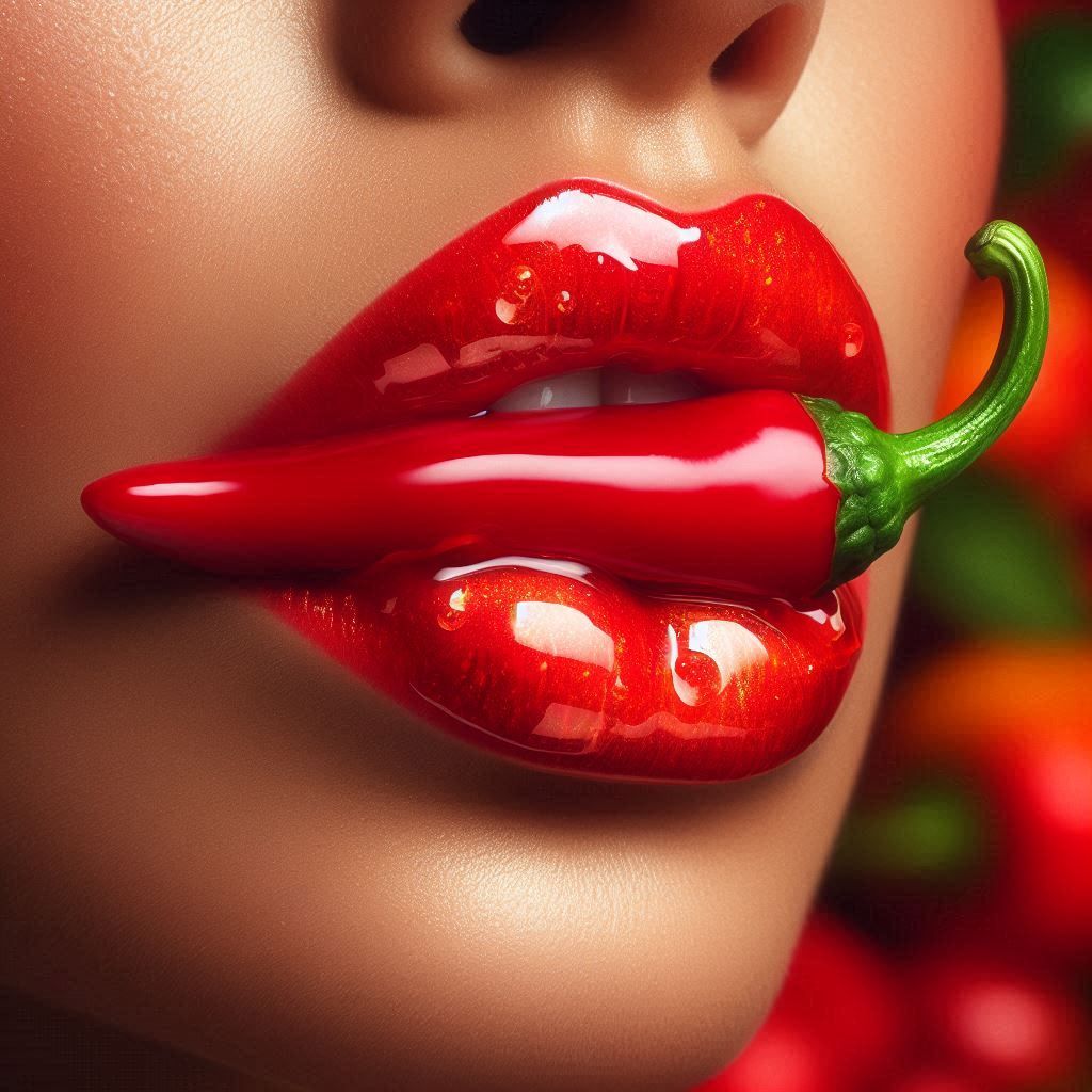 Hot jalapeños lips