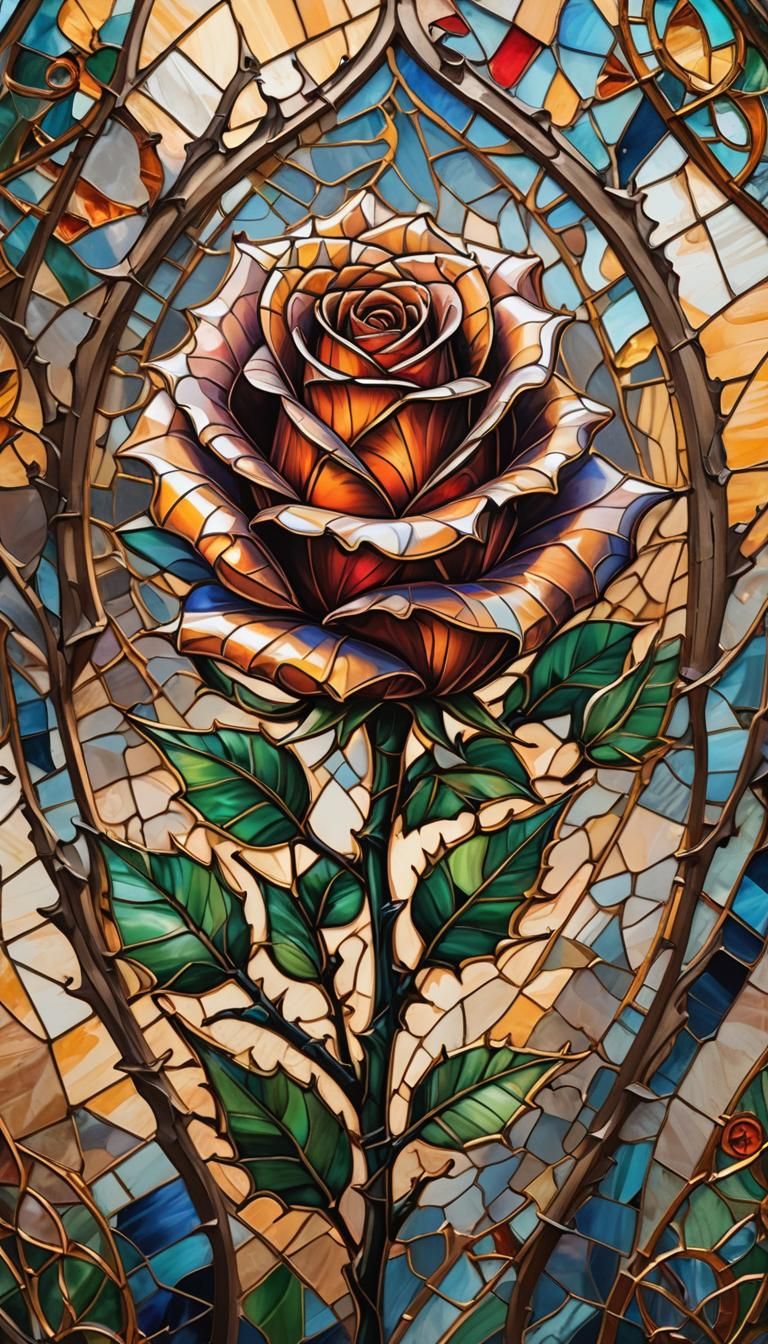 Stained Glass Rose  by @CatchingZZZ