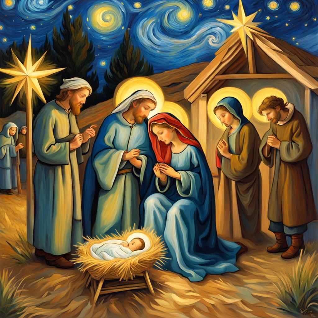 Nativity Greeting - AI Generated Artwork - NightCafe Creator