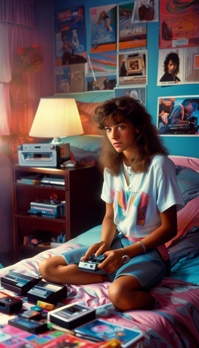 80s teenage bedroom  by @Alien00