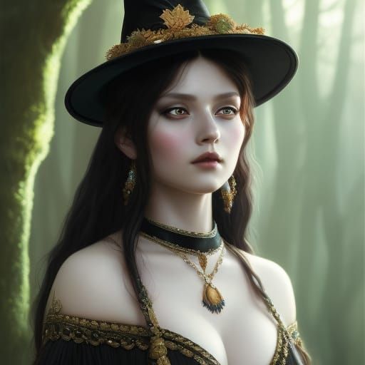 Witch with black hair 18