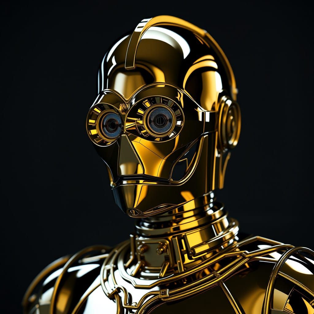 Modernized Imperial Droid in Cinematic Black