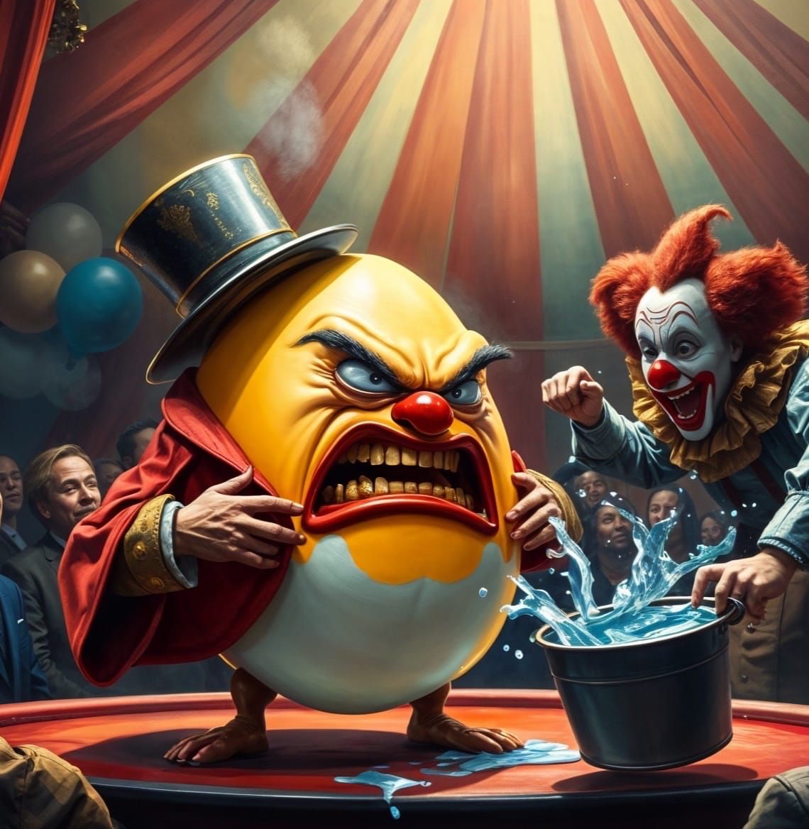 Angry egg at the circus