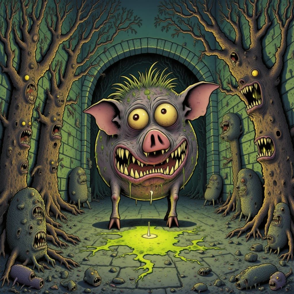 <lora:Mucksnuffler:1.0> mucksnuffler meets Frankenstein