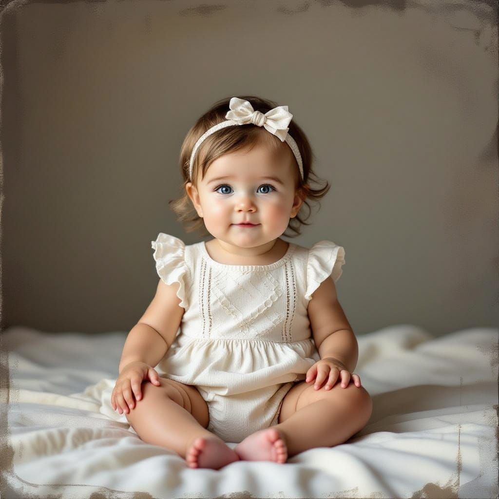 Baby Applying Makeup in Photo Studio