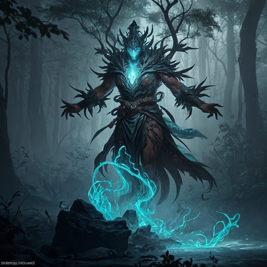 Masked nature spirit